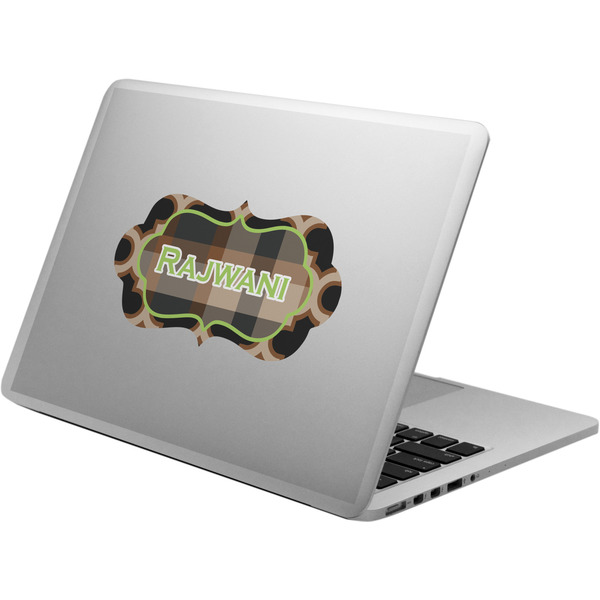 Custom Moroccan & Plaid Laptop Decal (Personalized)