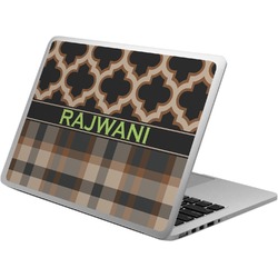 Moroccan & Plaid Laptop Skin - Custom Sized (Personalized)
