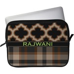 Moroccan & Plaid Laptop Sleeve / Case - 13" (Personalized)