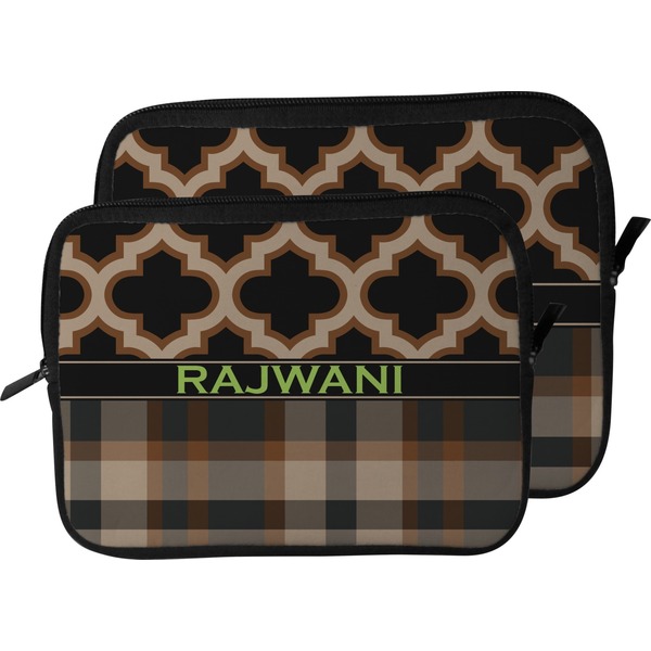 Moroccan & Plaid Laptop Sleeve (Size Comparison)