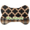 Moroccan & Plaid Bone Shaped Dog Food Mat (Large) (Personalized)