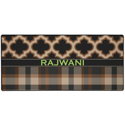 Moroccan & Plaid Gaming Mouse Pad (Personalized)