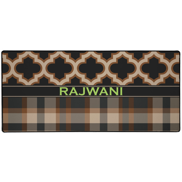 Custom Moroccan & Plaid Gaming Mouse Pad (Personalized)