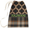 Moroccan & Plaid Large Laundry Bag - Front View