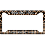 Moroccan & Plaid License Plate Frame (Personalized)