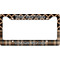 Moroccan & Plaid License Plate Frame Wide