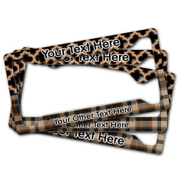 Moroccan & Plaid License Plate Frame (Personalized)