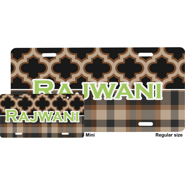 Moroccan & Plaid License Plate (Sizes)