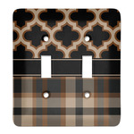 Moroccan & Plaid Light Switch Cover (2 Toggle Plate)
