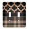 Moroccan & Plaid Personalized Light Switch Cover (2 Toggle Plate)