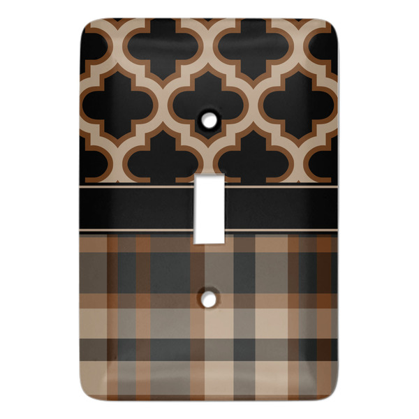 Custom Moroccan & Plaid Light Switch Cover