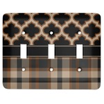 Moroccan & Plaid Light Switch Cover (3 Toggle Plate)