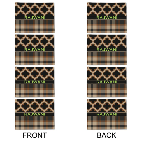 Moroccan & Plaid Linen Placemat - APPROVAL Set of 4 (double sided)