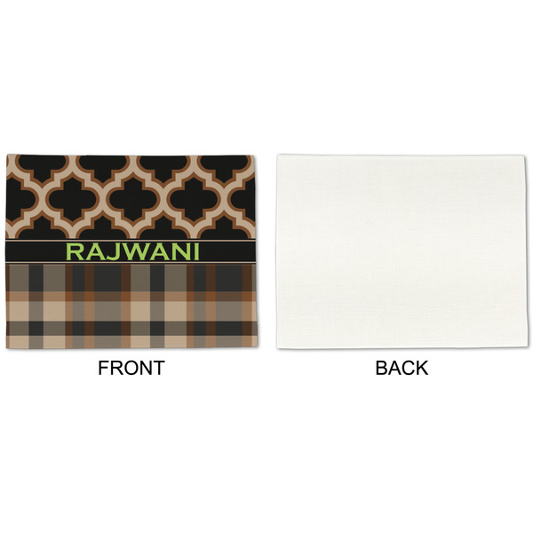 Moroccan & Plaid Linen Placemat - APPROVAL Single (single sided)