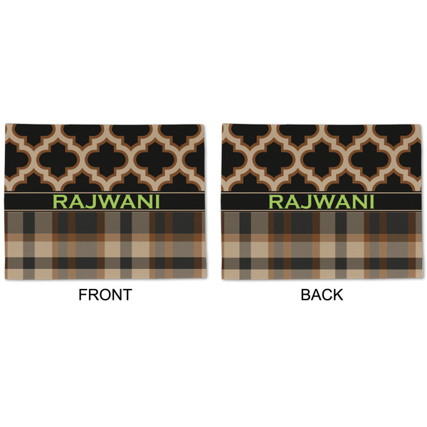 Moroccan & Plaid Linen Placemat - APPROVAL (double sided)