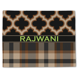 Moroccan & Plaid Single-Sided Linen Placemat - Single w/ Name or Text