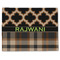 Moroccan & Plaid Single-Sided Linen Placemat - Single w/ Name or Text