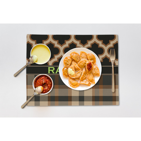 Moroccan & Plaid Linen Placemat - Lifestyle (single)