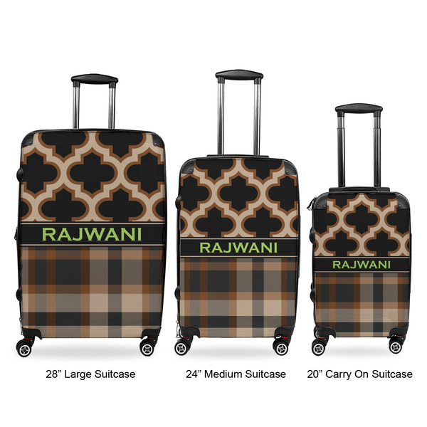 Moroccan & Plaid Luggage Bags all sizes - With Handle