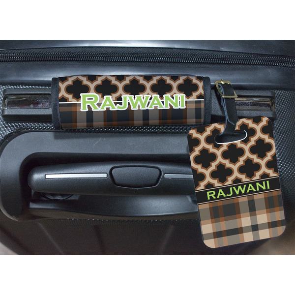 Moroccan & Plaid Luggage Wrap & Tag