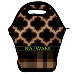 Moroccan & Plaid Lunch Bag w/ Name or Text