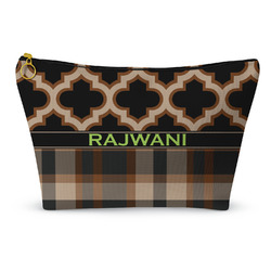 Moroccan & Plaid Makeup Bag - Large - 12.5"x7" (Personalized)
