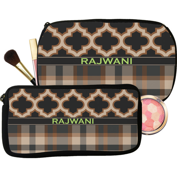 Moroccan & Plaid Makeup / Cosmetic Bags (Select Size)
