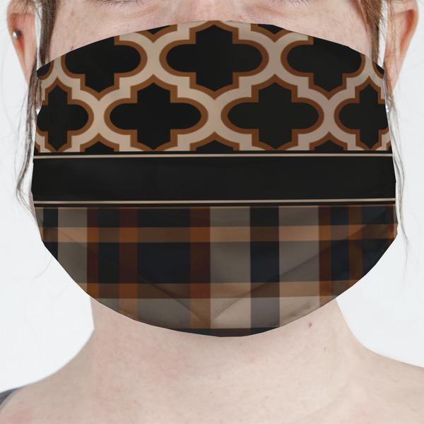 Custom Moroccan & Plaid Face Mask Cover