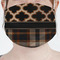 Moroccan & Plaid Mask - Pleated (new) Front View on Girl