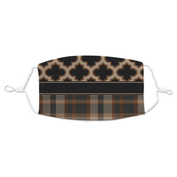 Custom Moroccan & Plaid Adult Cloth Face Mask