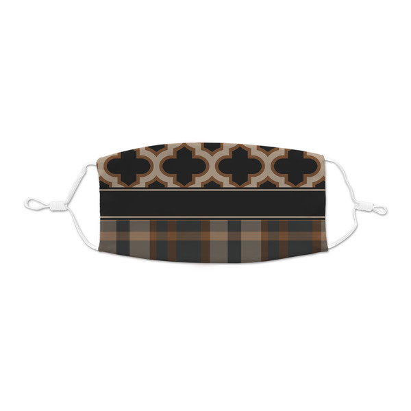 Custom Moroccan & Plaid Kid's Cloth Face Mask - XSmall