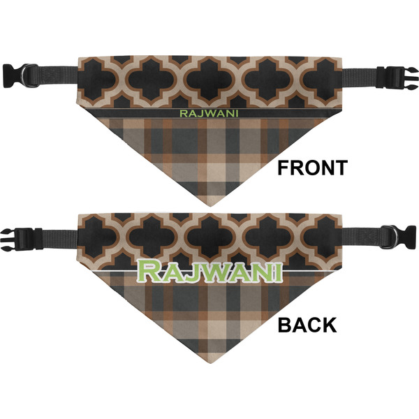 Moroccan & Plaid Medium Dog Bandana Approval