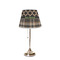 Moroccan & Plaid Poly Film Empire Lampshade - On Stand
