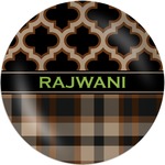 Moroccan & Plaid Melamine Plate (Personalized)