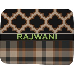 Moroccan & Plaid Memory Foam Bath Mat - 48"x36" (Personalized)