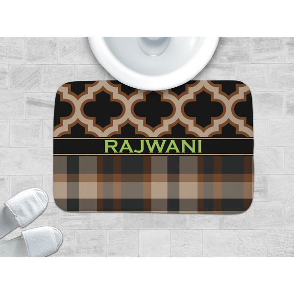 Moroccan & Plaid Memory Foam Bath Mat - LIFESTYLE 34x21