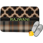 Moroccan & Plaid Memory Foam Bath Mat - 24"x17" (Personalized)