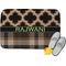 Moroccan & Plaid Memory Foam Bath Mat - 24"x17" (Personalized)