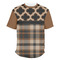 Moroccan & Plaid Men's Crew T-Shirt - Medium