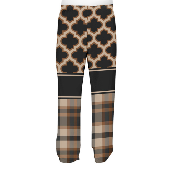 Moroccan & Plaid Men's Pjs Back - on model