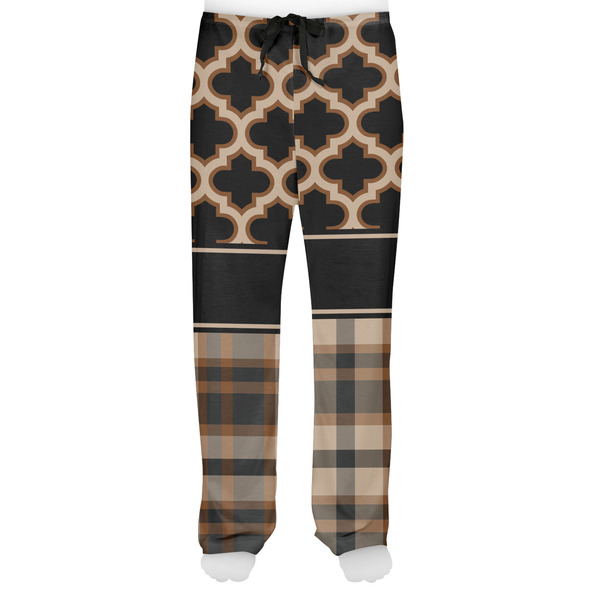 Moroccan & Plaid Men's Pjs Front - on model