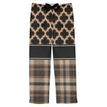 Moroccan & Plaid Mens Pajama Pants - M