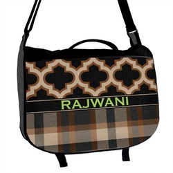 Moroccan & Plaid Messenger Bag (Personalized)