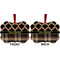 Moroccan & Plaid Metal Benilux Ornament - Front and Back (APPROVAL)
