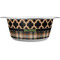 Moroccan & Plaid Stainless Steel Dog Bowl - Large (Personalized)