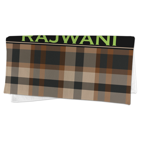 Moroccan & Plaid Microfiber Dish Rag - FOLDED (half)