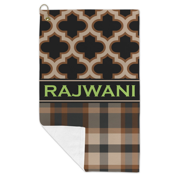 Moroccan & Plaid Microfiber Golf Towels - FOLD