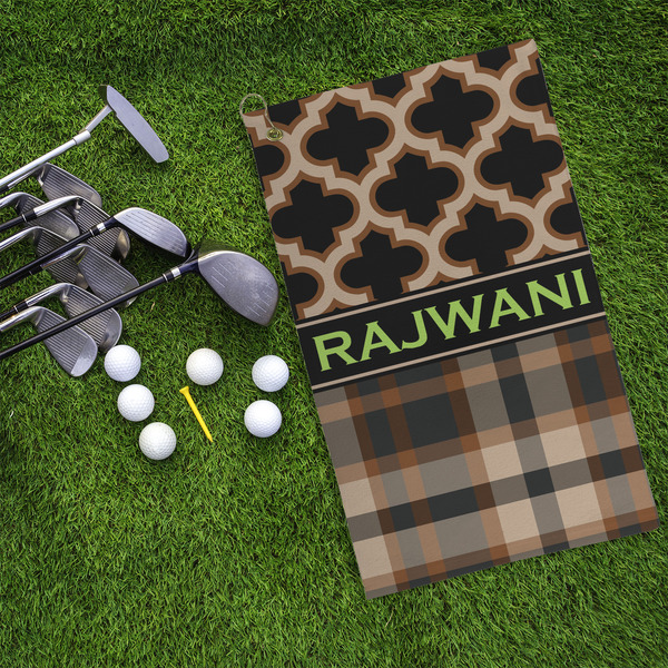 Moroccan & Plaid Microfiber Golf Towels - LIFESTYLE