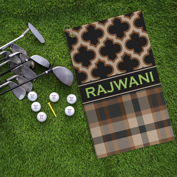 Moroccan & Plaid Microfiber Golf Towels - LIFESTYLE