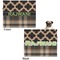 Moroccan & Plaid Microfleece Dog Blanket - Large- Front & Back
